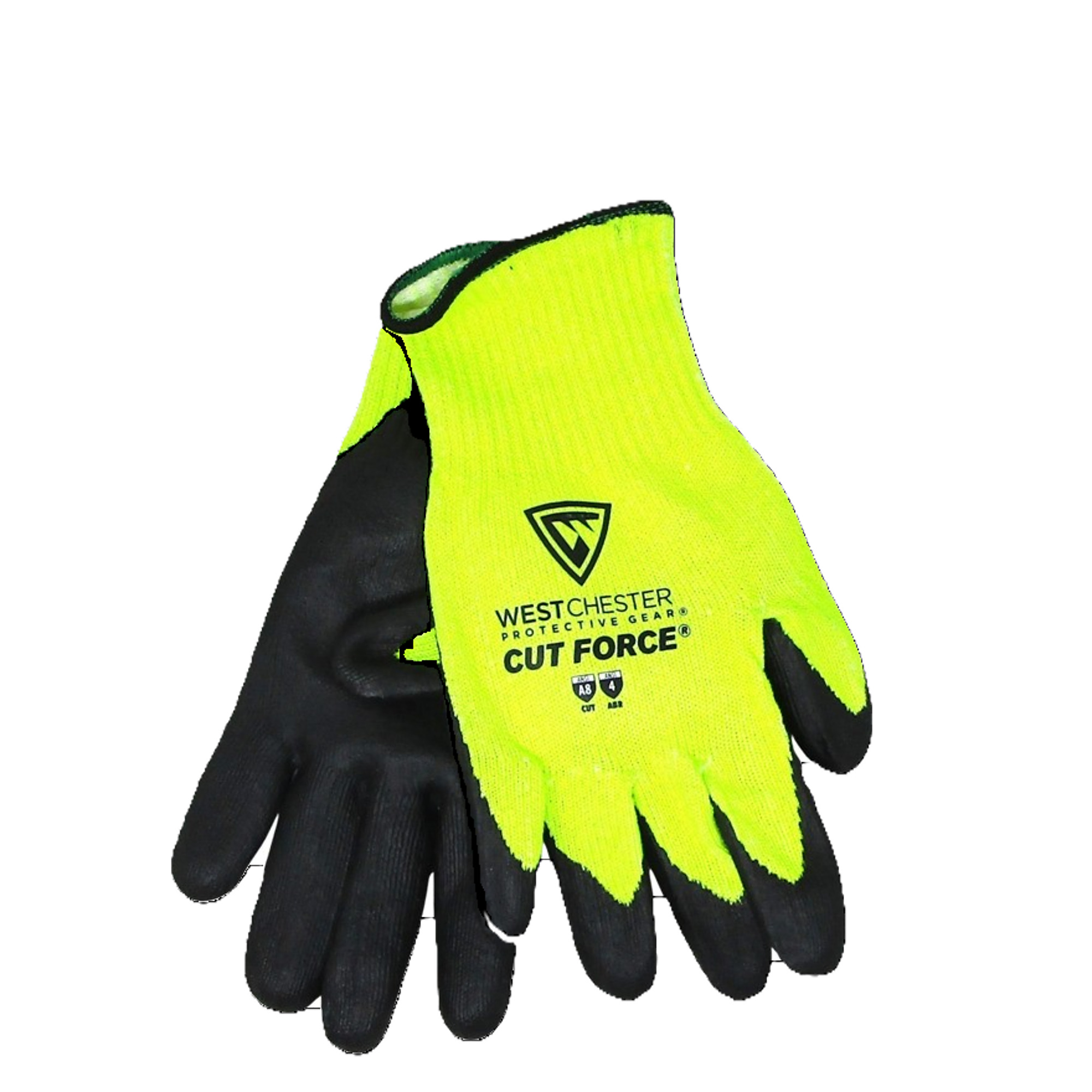 West Chester Cut Force Cut Resistant Gloves Model  – ANSI A8 Cut Level, ANSI Level 4 Abrasion, Heavy-Duty Safety Gloves for Construction, HVAC & Glass Handling, X-Large Size, Model # 37208XLCC6